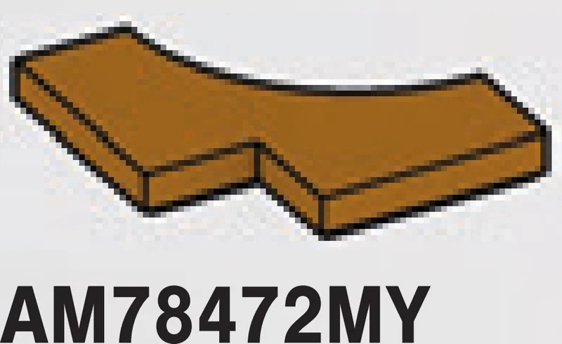 Tile 3 x 3 corner with round cutout in Brown, Milk Chocolate