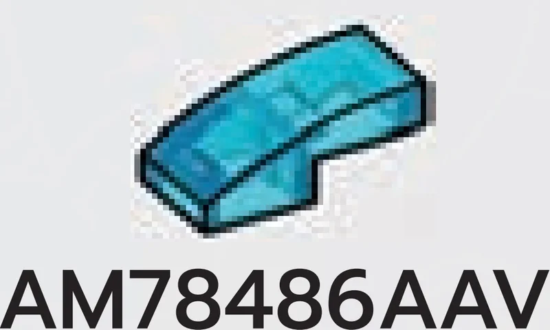 Slope 1 x 1 x 2 two-thirds height with curved slope in Blue, Medium (Translucent)