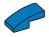 Slope 1 x 1 x 2 two-thirds height with curved slope in Blue with Speckles, Bright