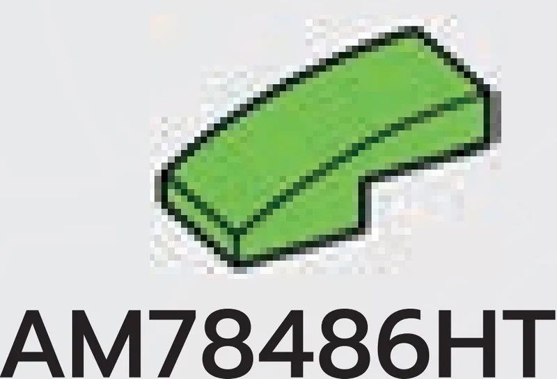 Slope 1 x 1 x 2 two-thirds height with curved slope in Green, Soft Grass