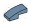 Slope 1 x 1 x 2 two-thirds height with curved slope in Blue, Faded Denim