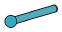 Weapon: Medium Shooter Ball joint on long pin in Blue, Medium (Translucent)