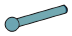 Weapon: Medium Shooter Ball joint on long pin in Blue, Swirled with White (Translucent)