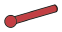 Weapon: Medium Shooter Ball joint on long pin in Red (Translucent)