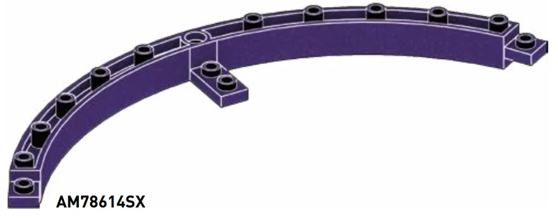 Wheel, Ferris: 120 degree section of outer frame in Purple, Byzantium (Metallic)
