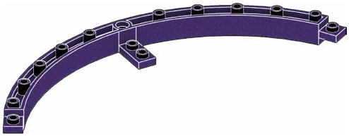 Wheel, Ferris: 120 degree section of outer frame in Purple, Byzantium (Metallic)