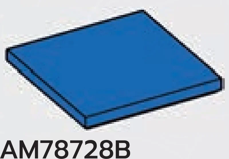 Tile 4 x 4 with 9 studs on underside in Blue