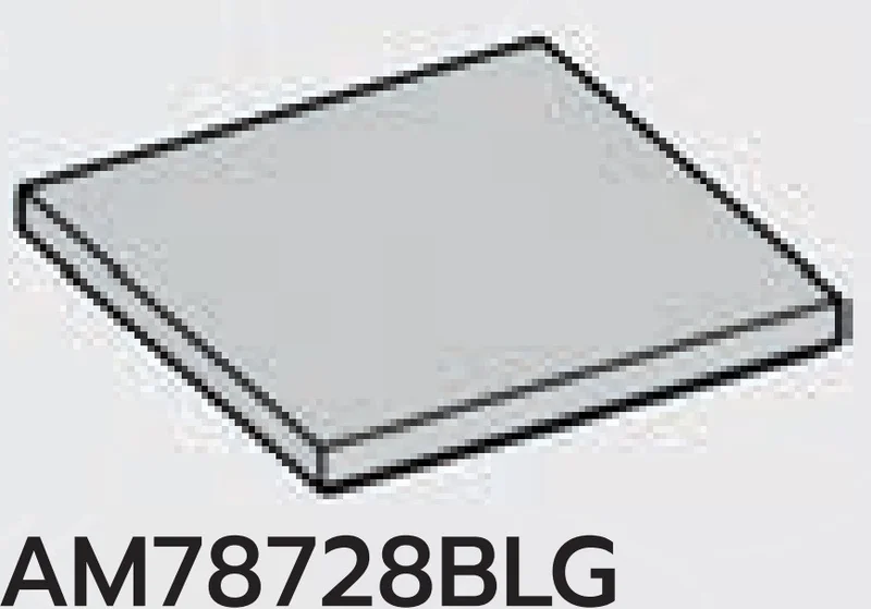 Tile 4 x 4 with 9 studs on underside in Gray, Dull