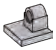 Tile 2 x 2 with pin connector in Gray, Steel