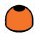 Brick 1 x 1 dome with with hole in Orange, Smoky