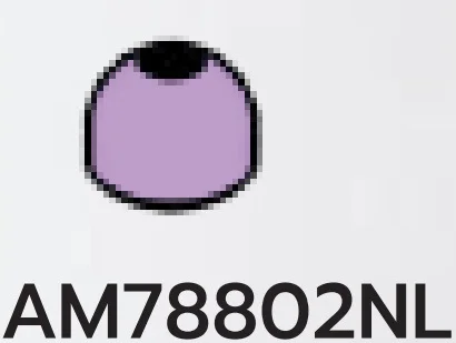 Brick 1 x 1 dome with with hole in Purple, Lavender