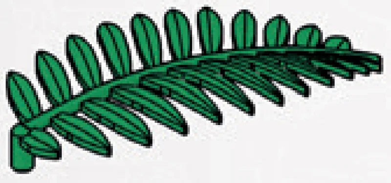 Foliage: palm frond, large, on small connector pin in Green, Soft Grass