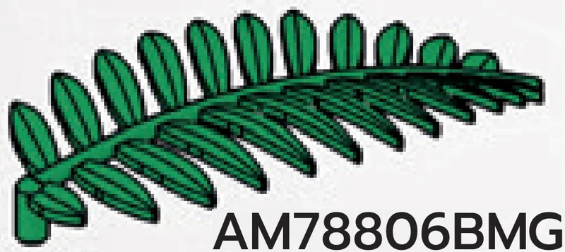 Foliage: palm frond, large, on small connector pin in Green, Forest