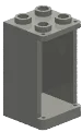 Container: cabinet 2 x 3 x 2 in Gray, Steel