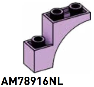 Arch 1 x 2 x 3 half arch in Purple, Lavender