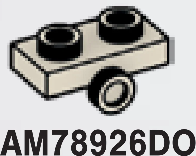 Bracket Plate 1 x 2 with one stud on side in Gray