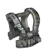 Gear: backpack, support harness with two attachment points in Black with Speckles, Metallic