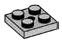 Plate 2 x 2 round with small descending socket beneath in Gray, Steel