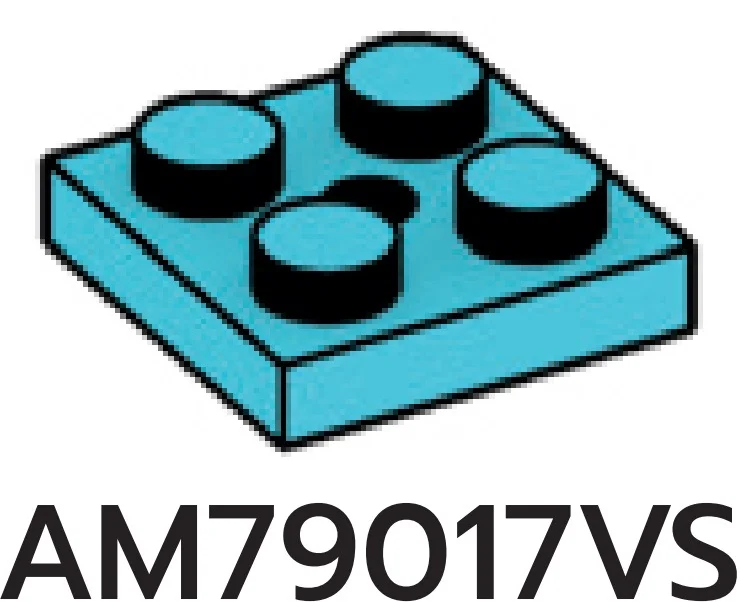 Plate 2 x 2 round with small descending socket beneath
