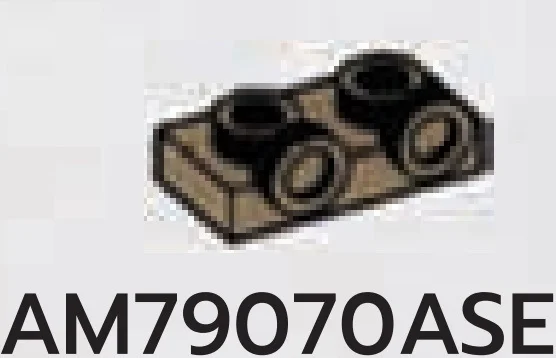 Bracket Plate 1 x 2 with two studs on side, ascending in Brown, Teak