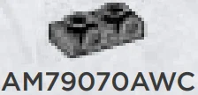 Bracket Plate 1 x 2 with two studs on side, ascending in Gray, Dark (Metallic Camo)