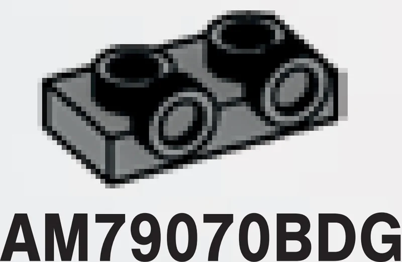 Bracket Plate 1 x 2 with two studs on side, ascending in Gray, Dark (Flake)