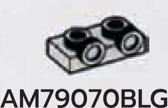 Bracket Plate 1 x 2 with two studs on side, ascending in Gray, Dull