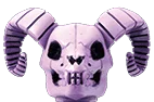 Body part: skull, ram in Magenta, Rich