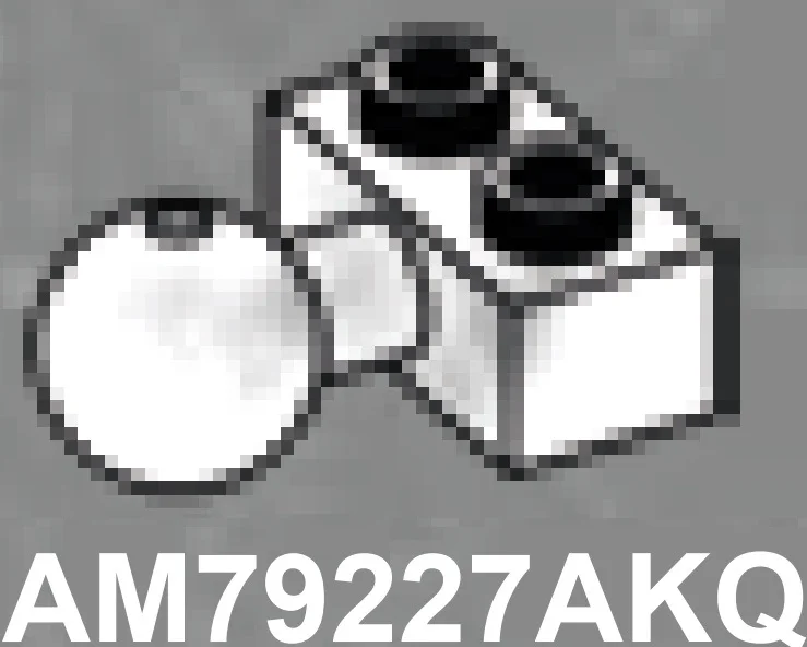 Brick 1 x 2 two-thirds-height with medium ball joint in White with Black Marbling (Camo)