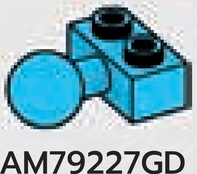 Brick 1 x 2 two-thirds-height with medium ball joint in Blue, Rich Sky