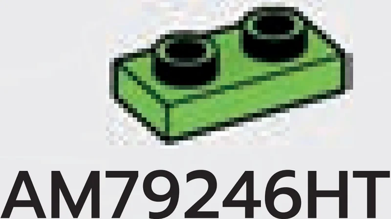 Plate 1 x 2 with hollow studs in Green, Soft Grass