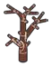 Foliage: tree branch, bare, type 03 in Brown, Reddish