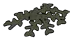 Foliage: sprawling patch of leafy growth or seaweed in Grey, Dark Olive
