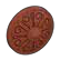 Weapon, Armor: shield, ornate buckler with pointed boss in Red, Brick