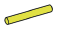 Bar 3 studs long, slightly rounded ends in Yellow, Electric