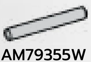 Bar 3 studs long, slightly rounded ends in Clear (Translucent)