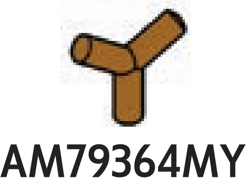 Connector: pin, triple, triangular in Brown, Milk Chocolate