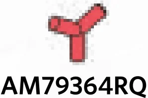 Connector: pin, triple, triangular in Pink, Rich