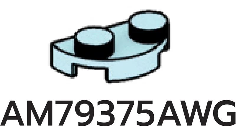 Plate 1 x 2 half-round