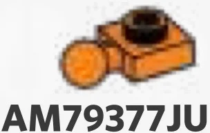Plate 1 x 1 with small ball joint in Orange, Smoky
