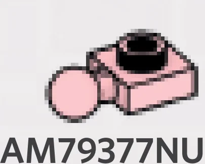 Plate 1 x 1 with small ball joint in Pink, Pale