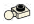 Plate 1 x 1 with small ball joint in White, Bleached Bone