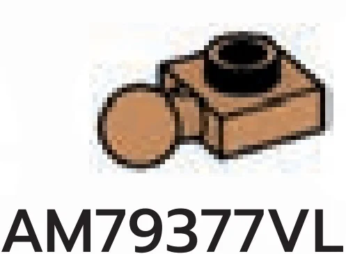 Plate 1 x 1 with small ball joint in Brown, Light Nougat