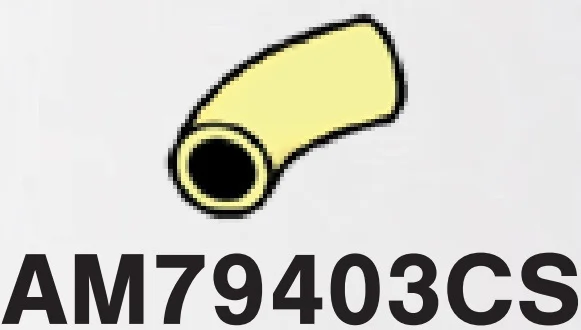 Connector: pipe, small 3 studs long, curved in Yellow, Pastel