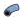 Connector: pipe, small 3 studs long, curved in Blue, Celestial
