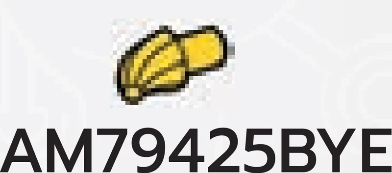 Body part: horn/tooth, small, on small pin in Yellow, Lemon