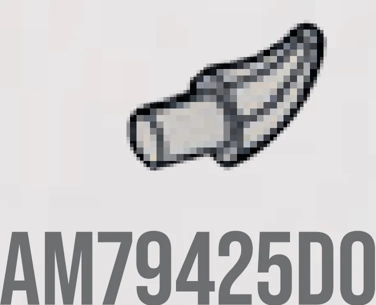 Body part: horn/tooth, small, on small pin in Grey, Light