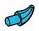 Body part: horn/tooth, small, on small pin in Blue, Rich Sky