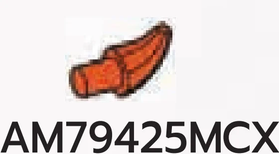 Body part: horn/tooth, small, on small pin in Orange, Marigold