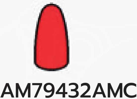 Cone 1 x 1.33 x 1 with parabolic slope and rounded top in Red, Flame